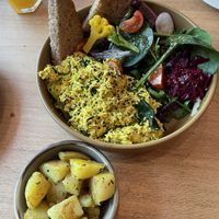 Scrambled tofu🤤😍  at Morgentau. in Barcelona