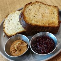 Brioche toast at Morgentau. in Barcelona