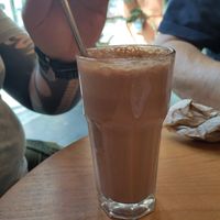 Cacao smoothie at Morgentau. in Barcelona