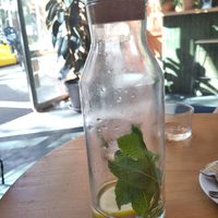 We loved the lemon and mint table water! at Morgentau. in Barcelona
