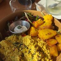 Scramble tofu   at Morgentau. in Barcelona