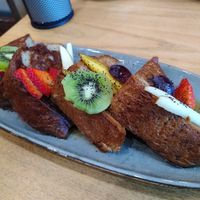 French toasts at Morgentau. in Barcelona