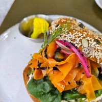 Lax Bagel at Morgentau. in Barcelona