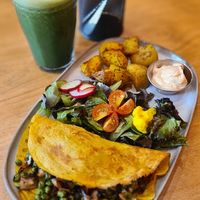 Mushroom and Cheese Omelette (Gluten Free) at Morgentau. in Barcelona