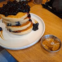 Pancakes without mascarpone at Morgentau. in Barcelona