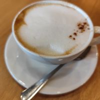 Cappuccino at Morgentau. in Barcelona