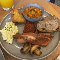 Full English breakfast - amazing “eggs”!!  at Morgentau. in Barcelona