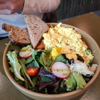 Scrambled tofu at Morgentau. in Barcelona