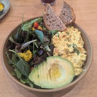 Tofu scramble 100/10 at Morgentau. in Barcelona