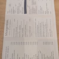 Drinks menu at Morgentau. in Barcelona