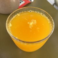 fresh orange juice at Morgentau. in Barcelona