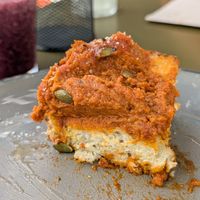 Fake sobrasada which tastes exactly like the real thing! at Morgentau. in Barcelona