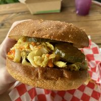 BBQ tempeh burger  at Garden Party in Rockledge
