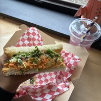 Buffalo chickpeas and a lavender lemonade   at Garden Party in Rockledge