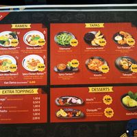 menu at Cocolo Ramen Bar in St Polten