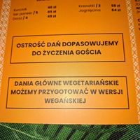 Menu at Tandoor Kuchnia Indyjska in Olsztyn