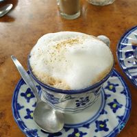 Cappuchino mit Hafermilch at Café Botanik in Gottingen