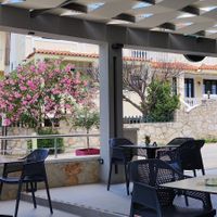 The dining area at The Moyar's in Zakynthos