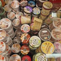 Some of the ice creams at denn's Biomarkt in Flensburg