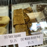Tried the date square and it was tasty  at Gonzales Coffee in Victoria