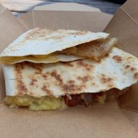 Vegan quesadilla at Mañana Restaurant in Gwynedd
