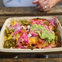 vegan nachos at Mañana Restaurant in Gwynedd