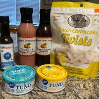 Vegan canned tunas, dressings, hot sauce, and dessert pretzels  at Ghent Grab & Go in Norfolk