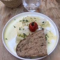 Vorspeise:Lauch mit Essigdressing  at Restaurant Le Calendal in Cassis