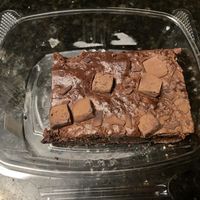 Clarke’s vegan brownie  at Carolicious Venezuelan Food in Somerville