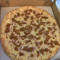 BBQ chick'n pizza at Catalina's Pizza in Malden