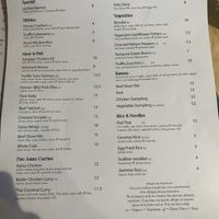 Menu  at  Chi  in West London