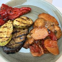 Grilled vegetables and the briam   at O Aetos - Ο Αετός Restaurant in Pylos