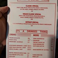 Menu Jan 25 #Veganuary at Franc Jr's Famous Pizzeria in Coolangatta