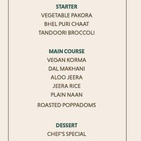 Vegan Specific Subsection on the Menu at Mr. Vindalu in Ta Xbiex