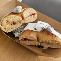 Vegan Cream Cheese & Strawberry Jam at Bagel Me in Nicosia