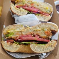 Vegan Veggie Patty

Vegan cheese, tomato, red onion, lettuce, BBQ sauce and vegan mayo at Bagel Me in Nicosia