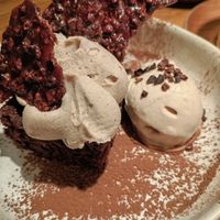 Caprese con cremoso alla nocciola, nougatine di fave di cacao e gelato all'earl gray at Sarma Bistrot in Arezzo