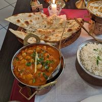 Chana Masala vegan + Naan Brot at Sitara Zirndorf in Zirndorf