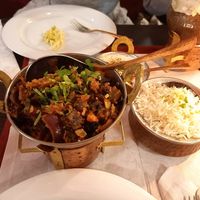 Okraschoten in Tomatensauce mit Reis at Sitara Zirndorf in Zirndorf