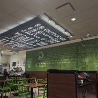 Dining area at Wahlburgers in Byron Bay