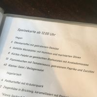 Veganer Teil der Speisekarte, veganes Frühstück ebenso vorhanden.   at Alte Feuerwache in Cologne