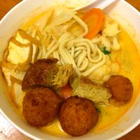 Laksa soup. at Aunty Mena's in Wellington