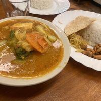 Curry w veggie   at Aunty Mena's in Wellington