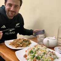   at Aunty Mena's in Wellington