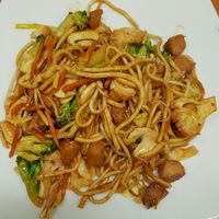 chow mee(mock chicken)  at Aunty Mena's in Wellington