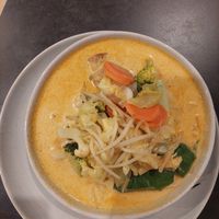Dumpling laksa at Aunty Mena's in Wellington