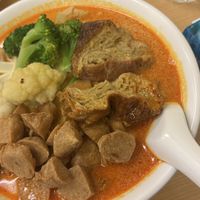 Chicken laksa  at Aunty Mena's in Wellington