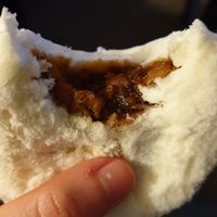 Steamed bbq pork bun at Aunty Mena's in Wellington