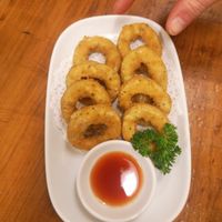 Squid rings at Aunty Mena's in Wellington