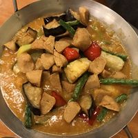 ‘Chicken’ curry, comes with rice  at Aunty Mena's in Wellington